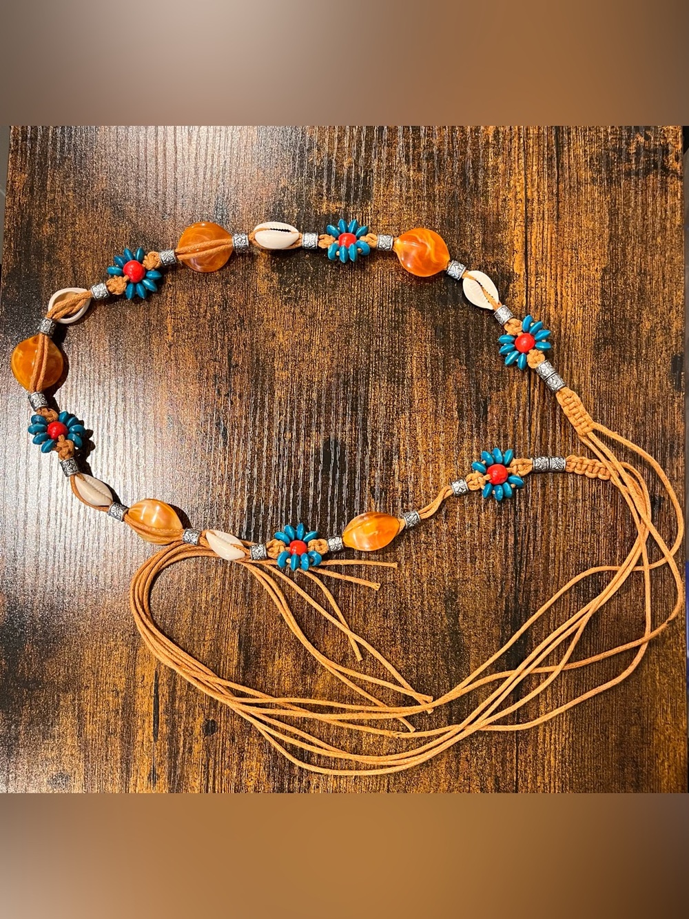 Boho Shell & Bead Belt / Waist Wrap